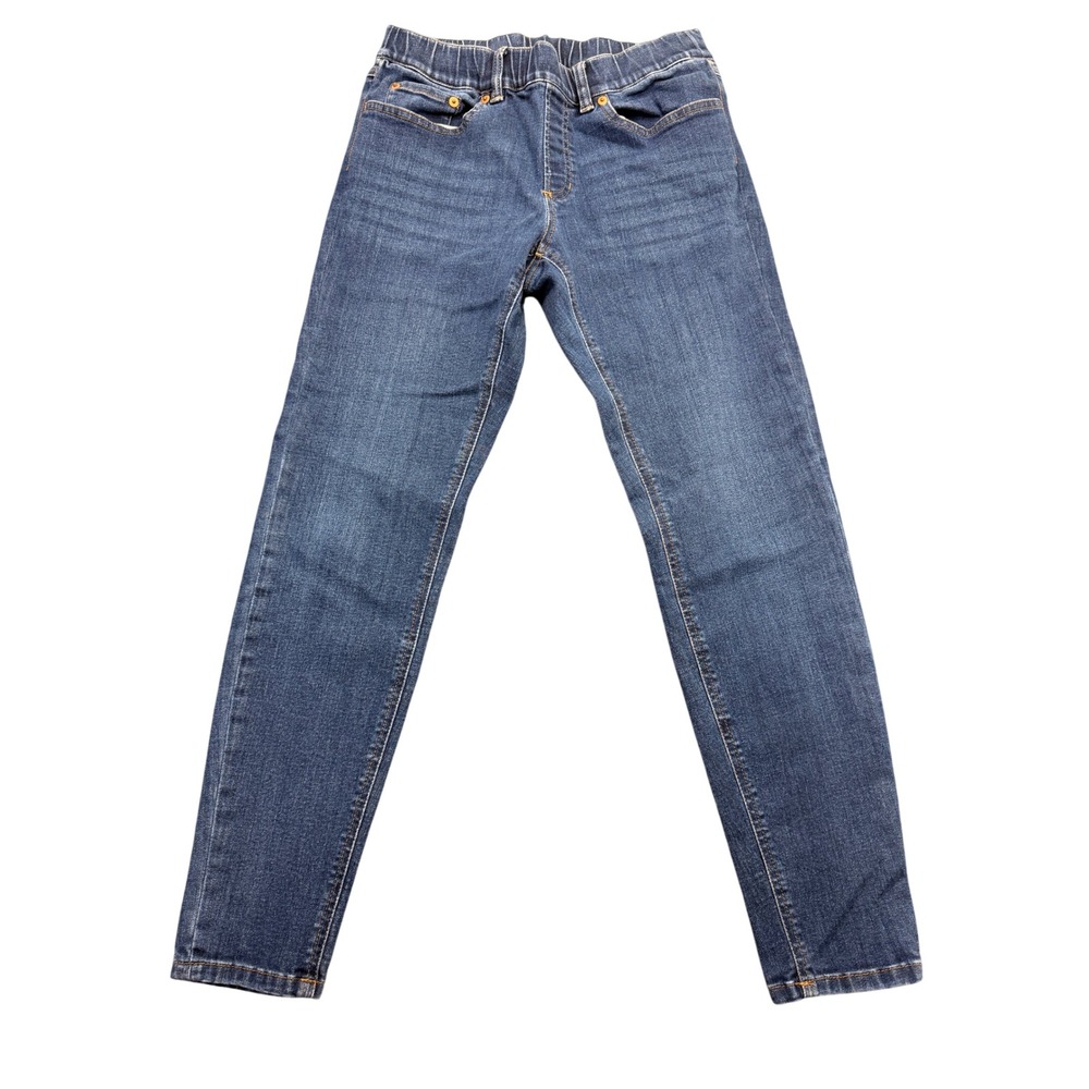 LL Bean BeanFlex Skinny Leg Jeans Womens Size 6 Pet Blue Denim Pull On Stretch